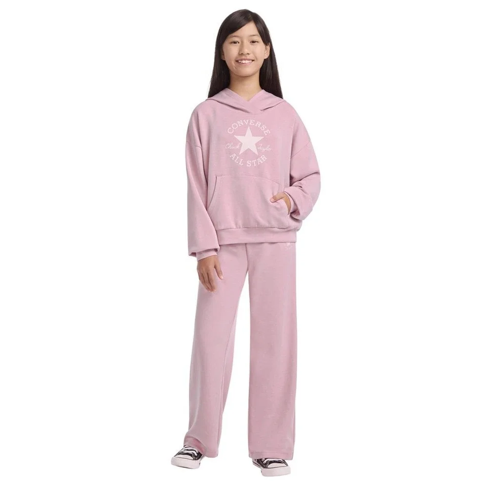 Converse All Star Youth Girls 2-Piece Hoodie Pant Set Pink Size S 7/8 1960069